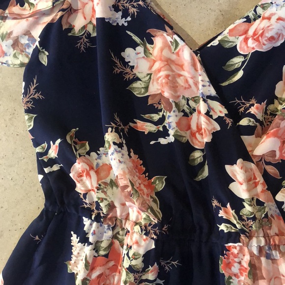 Joie Sari Dark Navy Romantic Floral Dress - Picture 6 of 10